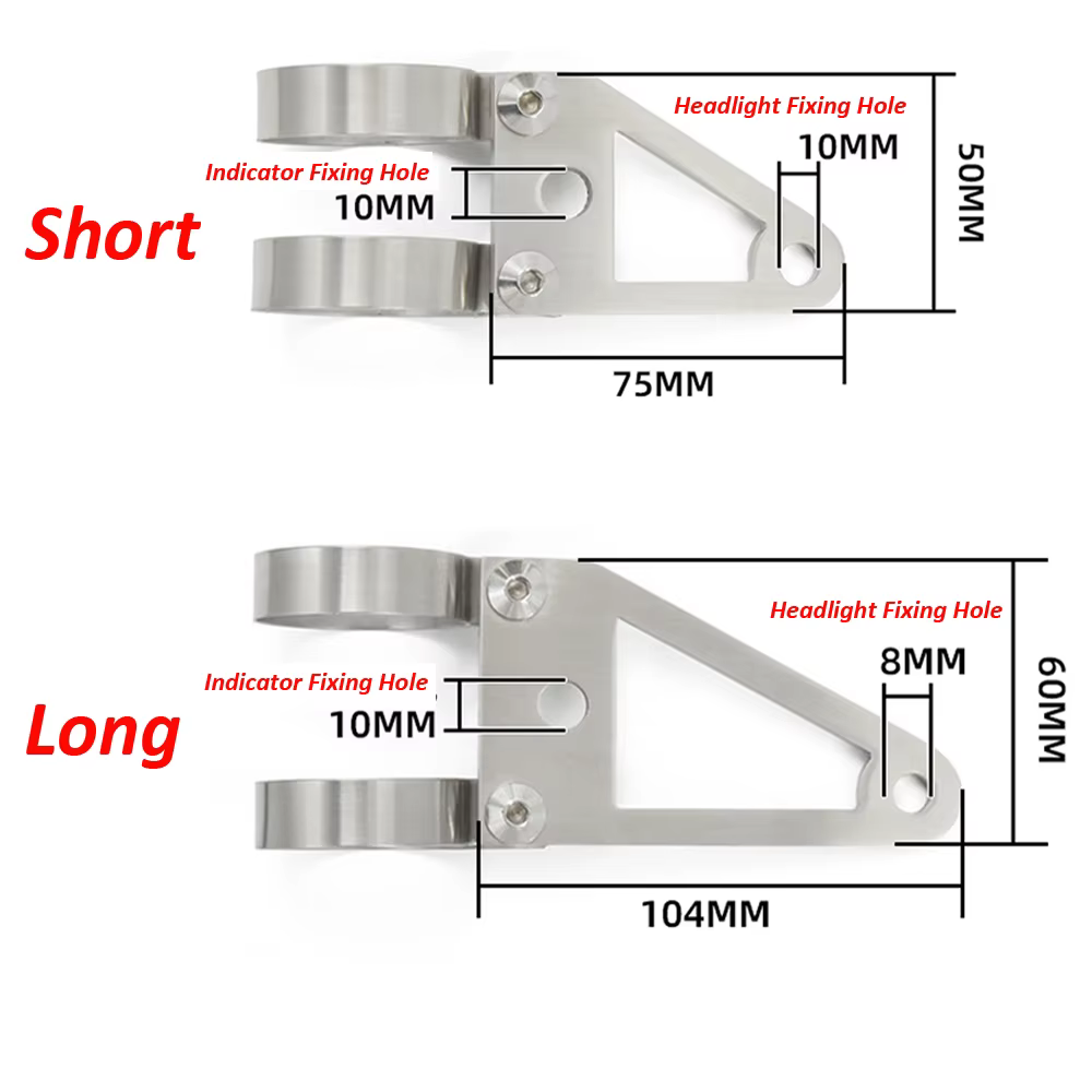 Supports de phares universels pour motos