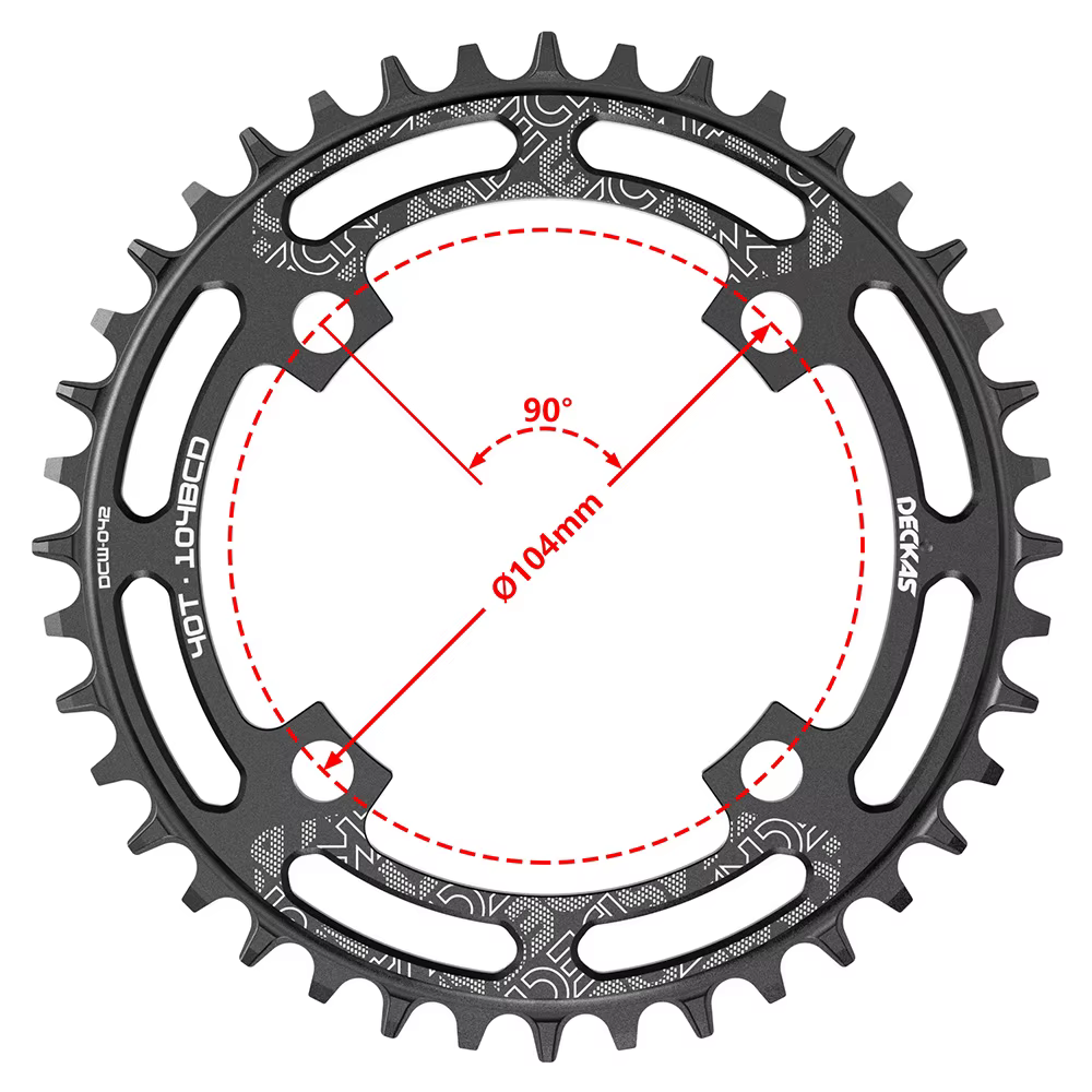 DECKAS rond ovale 104BCD 40/42/44/46/48/50/52T plateau de vélo de montagne vtt