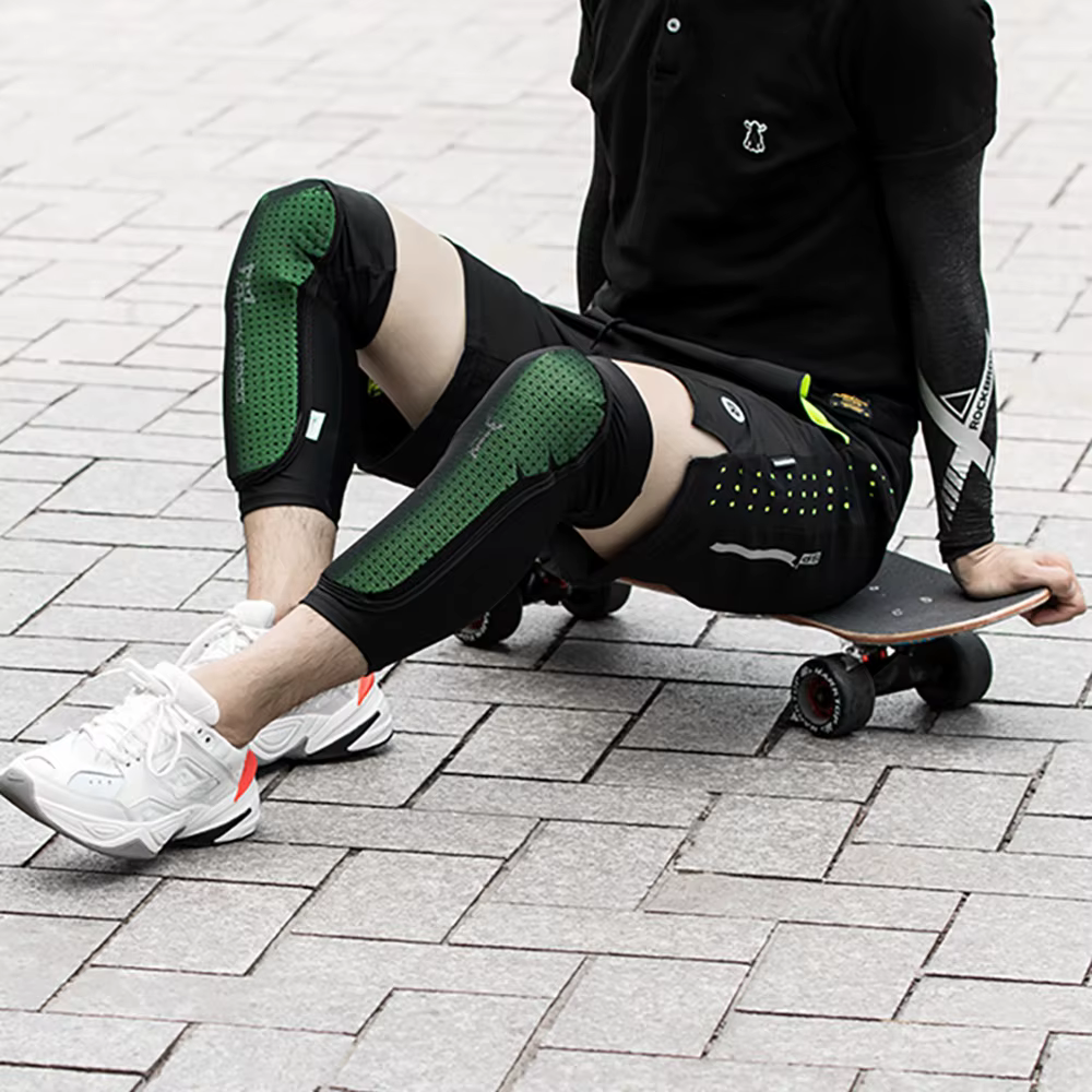 ROCKBROS Genouillères antidérapantes anti-collision pour vélo de montagne en plein air Protecteur de jambe de sport Accessoire de cyclisme 자