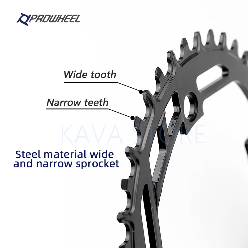 Prowheel 104BCD plateau rond vtt vélo 32T 34T 36T 38T 40T roue à chaîne large étroite