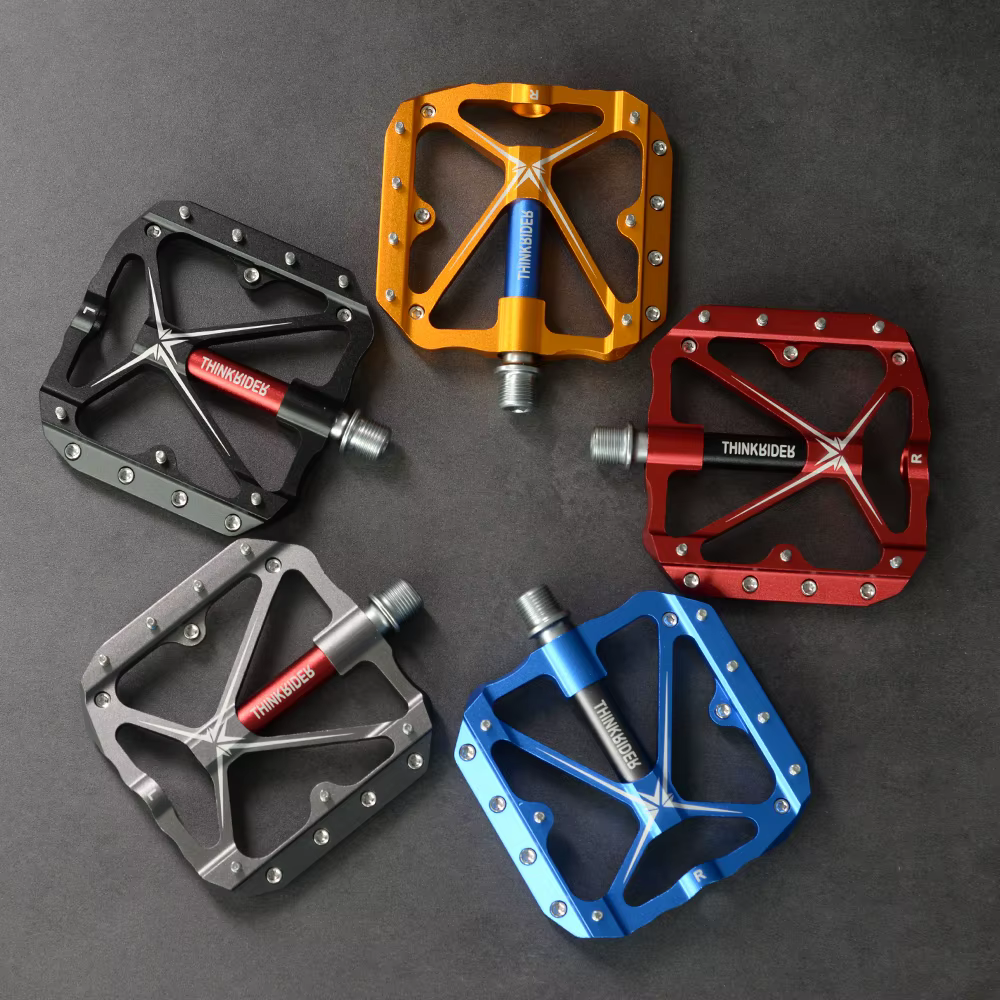 Pédales de vélo plates vtt route 3 roulements scellés