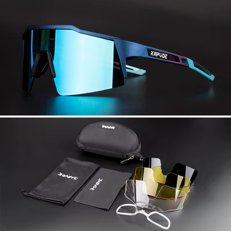 4 lentilles lunettes de cyclisme polarisées mode