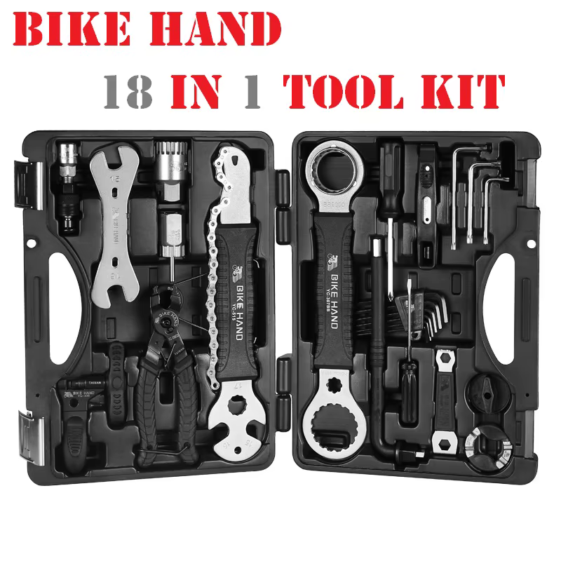 Kit d'outils multifonctions de réparation de vélo 18 en 1