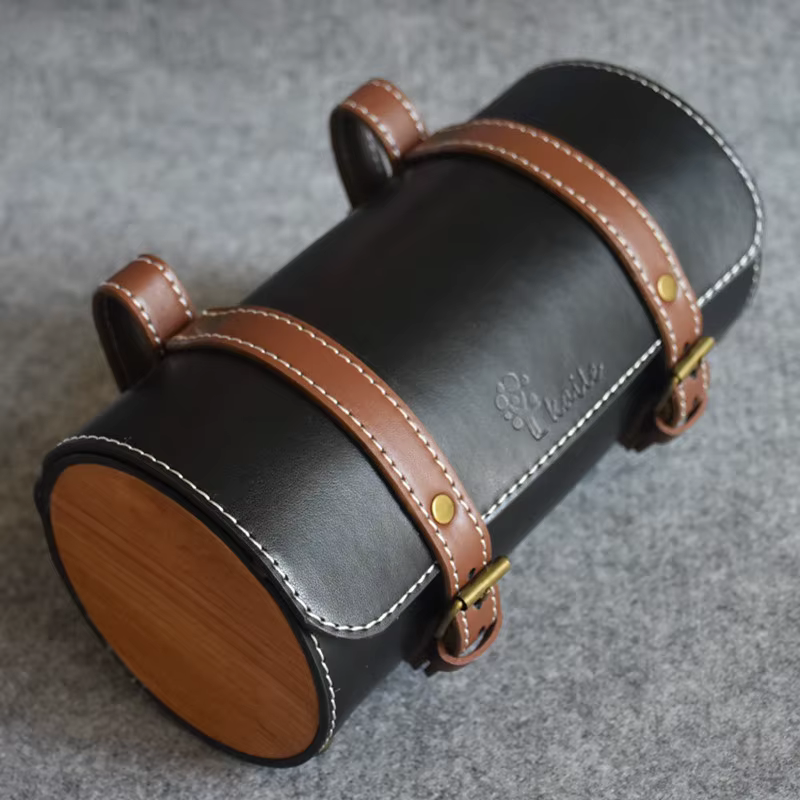 Sac de vélo en cuir fait à la main