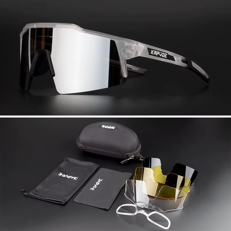 4 lentilles lunettes de cyclisme polarisées mode