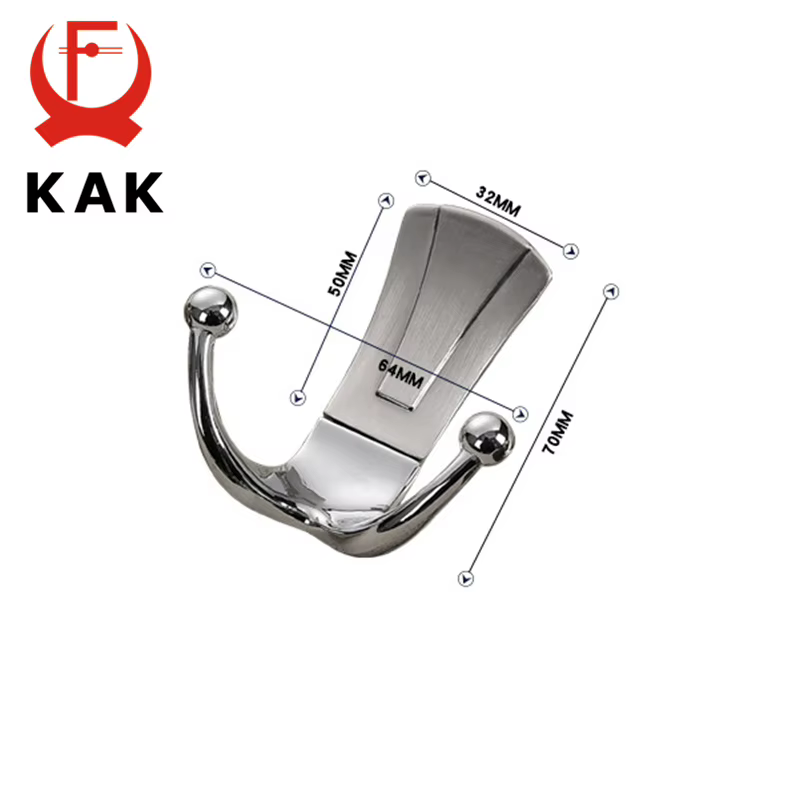 KAK – cintres muraux de salle de bain, 2 crochets pour Robe, manteau, supports muraux pour vêtements avec vis, matériel de meubles