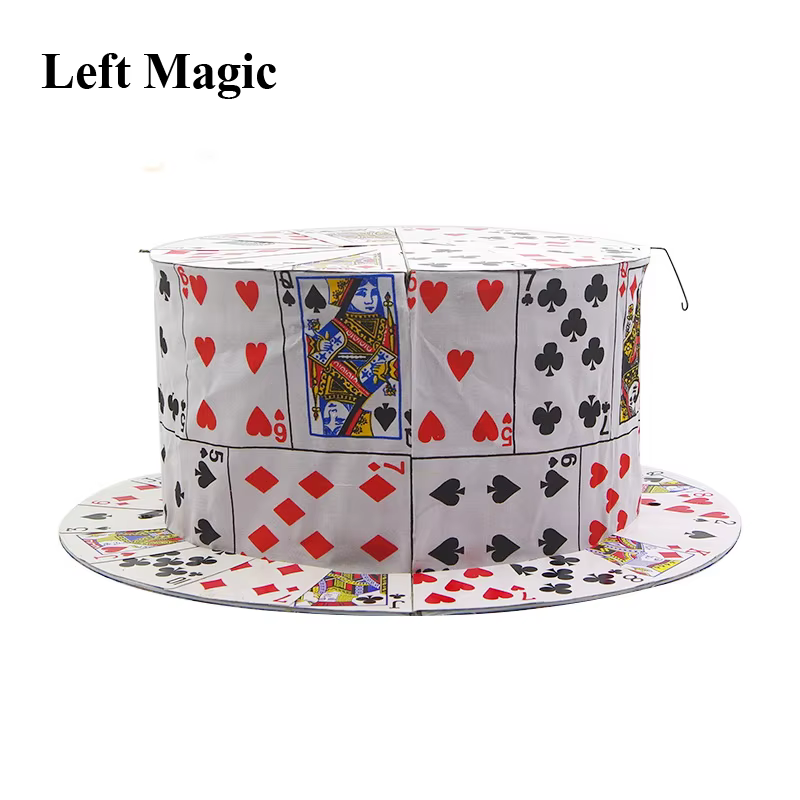Ventilateur de carte pliant pour carte, chapeau haut-de-forme, tours de magie, accessoires de scène de printemps, illusion, outil Gimmick, nouveautés, accessoires de comédie