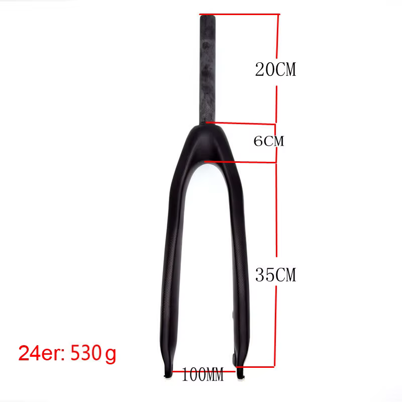 Date 20/24 "pouces vélo d'escalade essai 3K fibre de carbone fourche avant