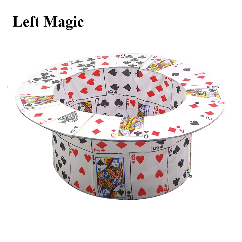 Ventilateur de carte pliant pour carte, chapeau haut-de-forme, tours de magie, accessoires de scène de printemps, illusion, outil Gimmick, nouveautés, accessoires de comédie