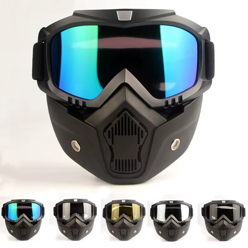 Casque de vélo intégral avec masque anti-buée