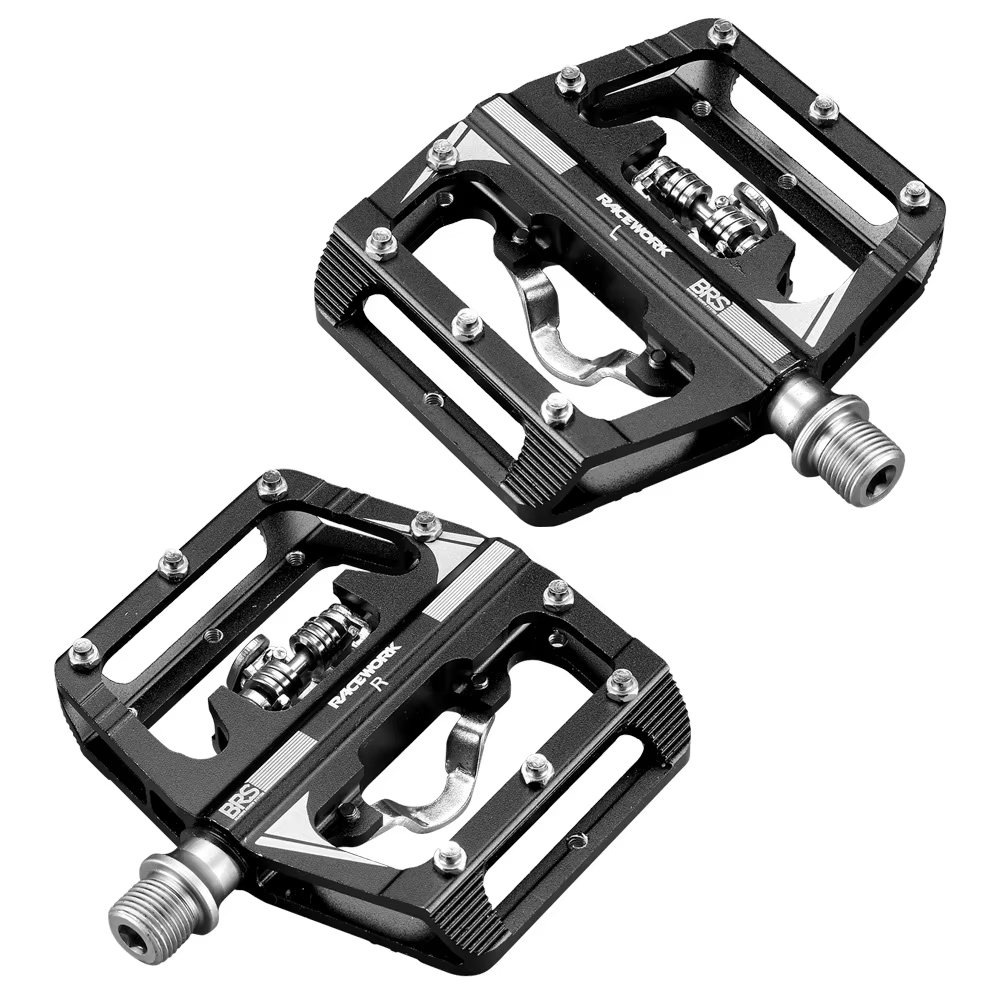 RACEWORK vtt ensemble de pédales automatiques Clip simple face Compact Double fonction compteur de puissance plate-forme