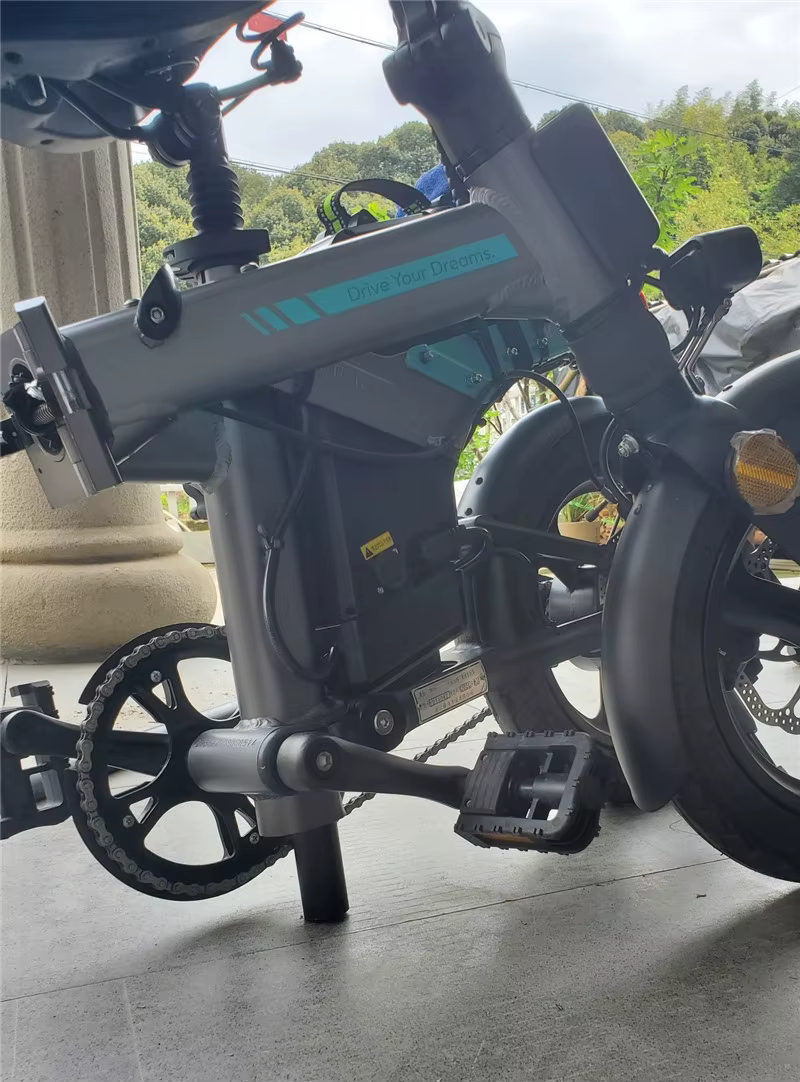 Tige de dégager de vélo électrique pliable avec amortisseur