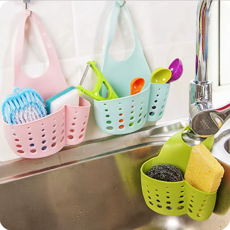 Support d'évier de cuisine, panier de vidange suspendu, réglable, éponge à savon, organisateur d'étagère, support de robinet de salle de bains, accessoires de cuisine
