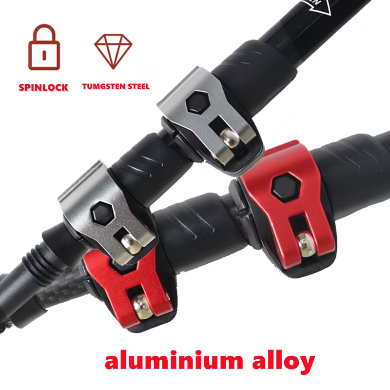 Bâtons de randonnée en fibre de carbone ou en alliage d'aluminium à verrouillage rapide
