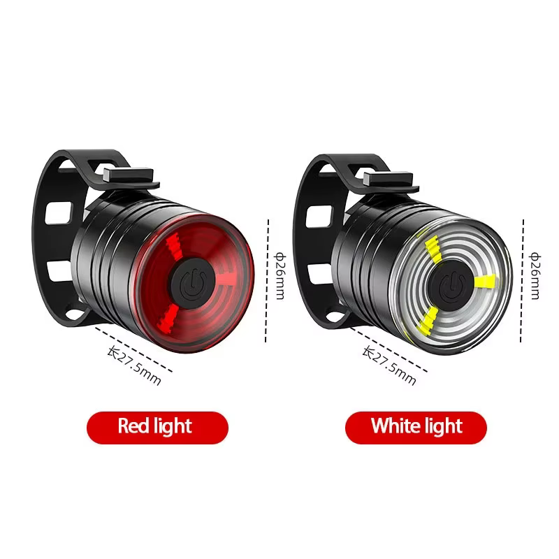 Nouveau phare de vélo VTT rechargeable à piles bouton