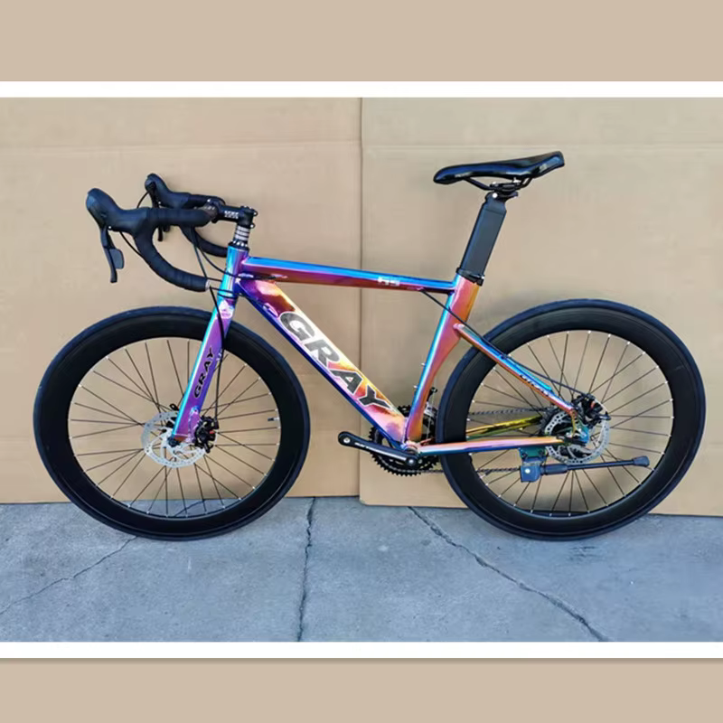 Vélo de route coupe-vent avec cadre en alliage d'aluminium