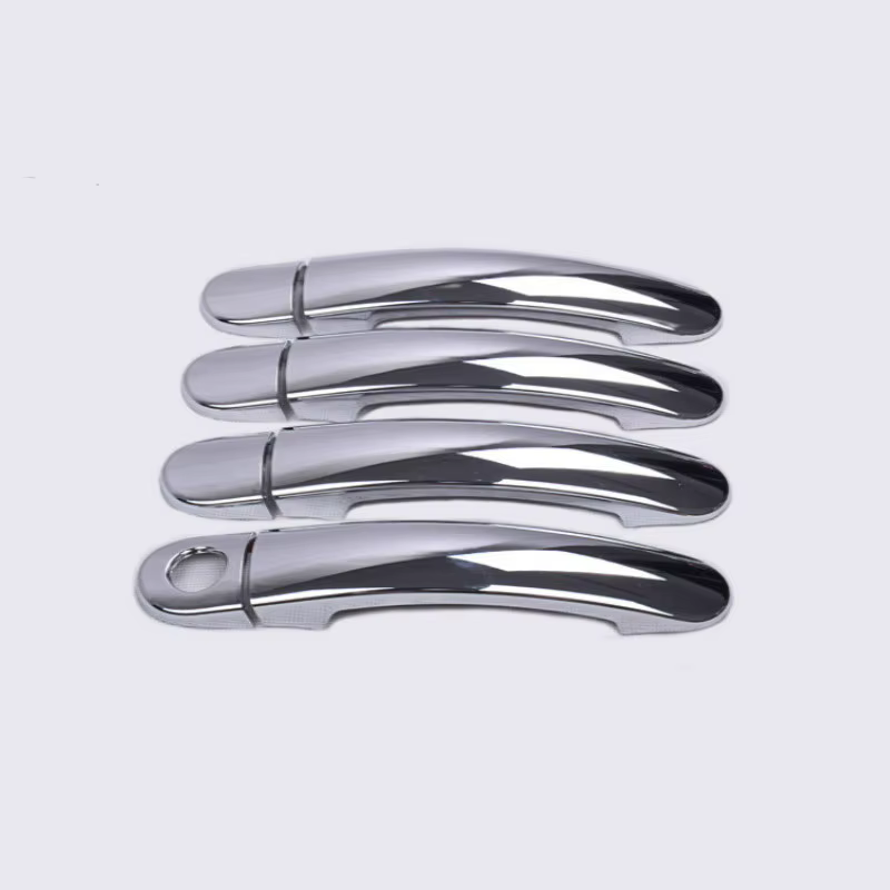 Pour Skoda Fabia I 6Y 1999 2000 2001 2002 2003 2004 2005 2006 noir brillant Chrome poignée de porte de voiture couvre accessoires de voiture autocollants