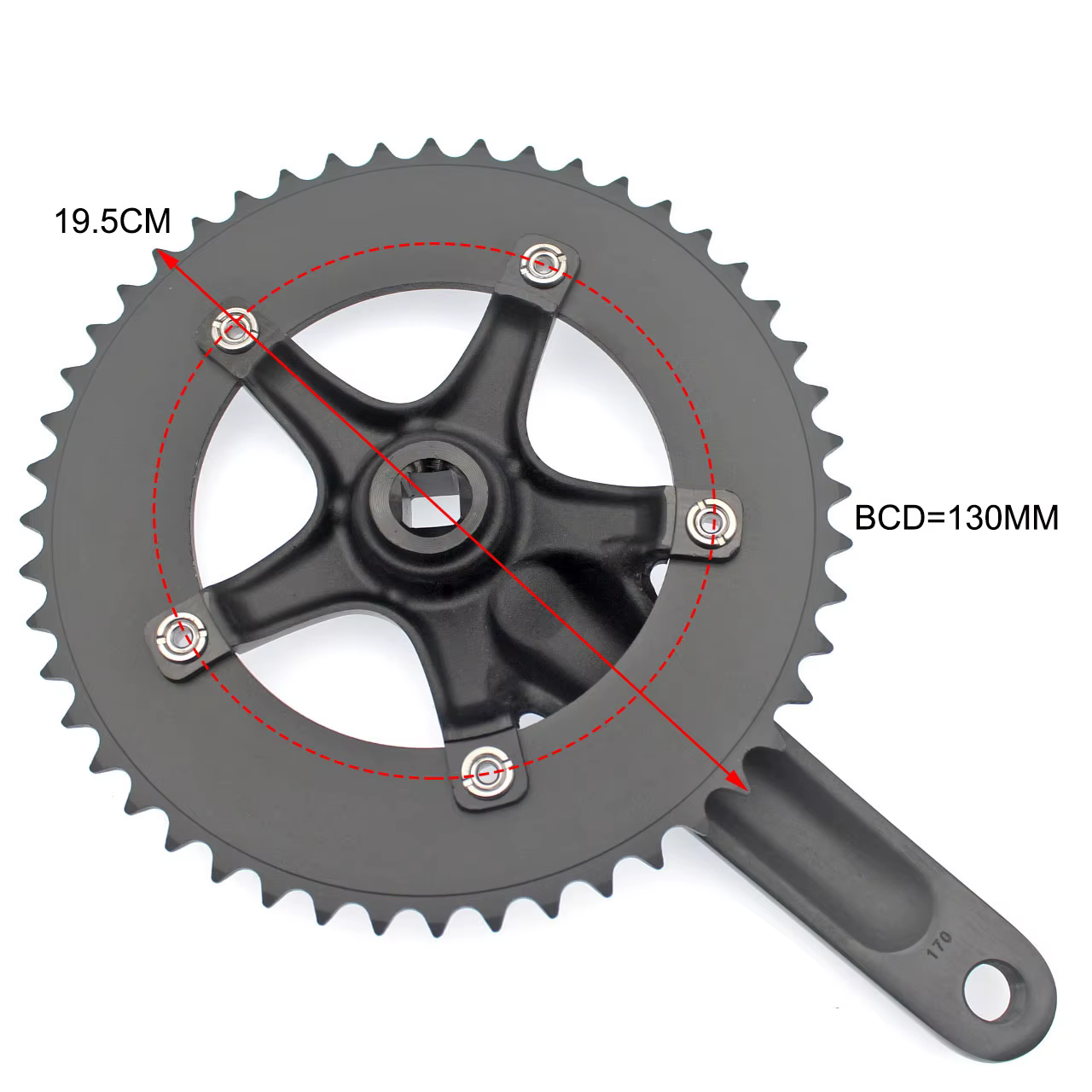 48T 44T vélo de route pédalier vitesse unique engrenage fixe
