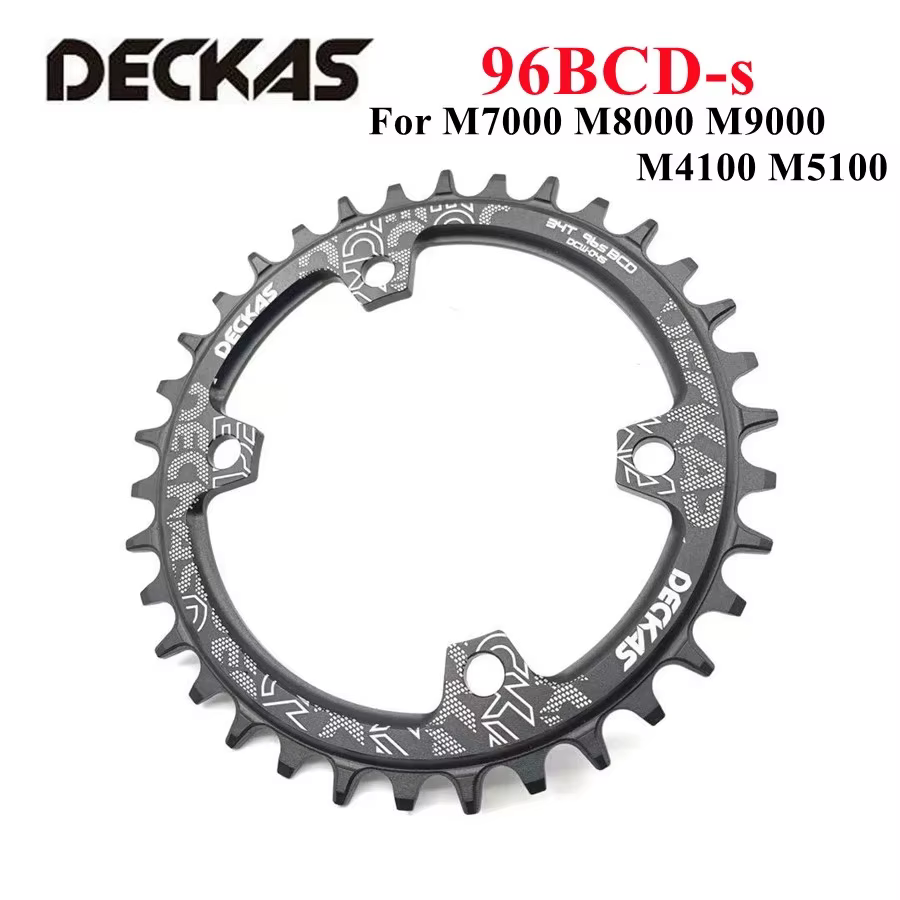 Deckas 96bcd plateau de vélo de montagne BCD 96mm asymétrie 32/34/36/38T pièces de plaque de couronne pour manivelle