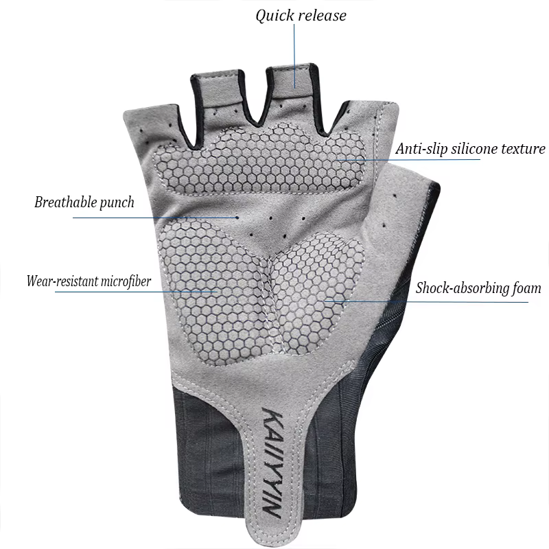 Nouveaux gants de cyclisme sur route chaussettes combinaison demi-doigt vélo hommes sport Aero