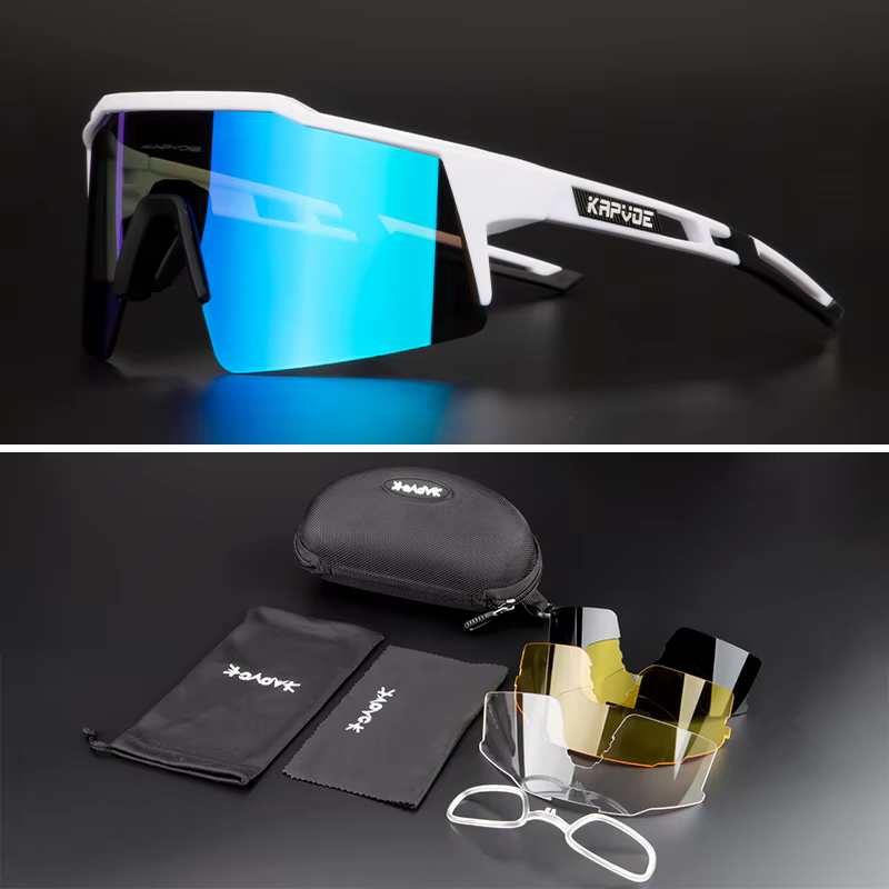 4 lentilles lunettes de cyclisme polarisées mode