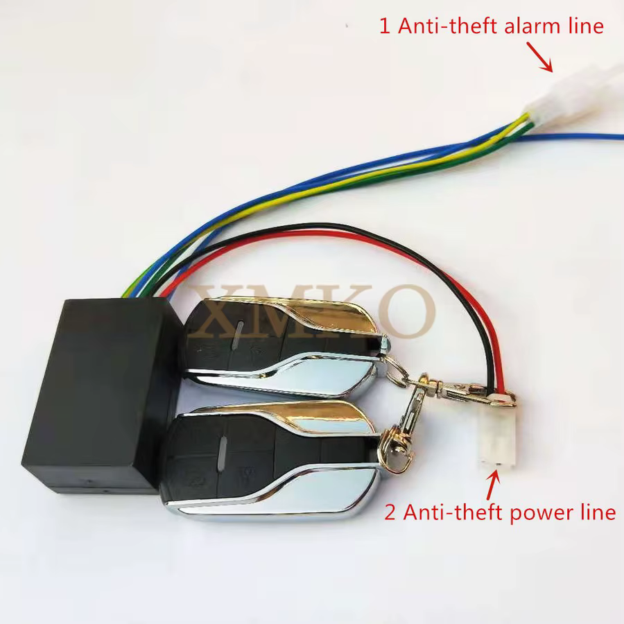 Système d'alarme de vélo électrique 36V 48V 60V 72V