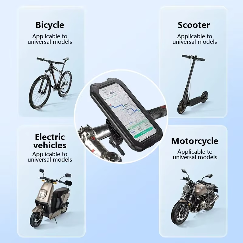 Support de téléphone portable étanche pour vélo électrique d'extérieur 360° °