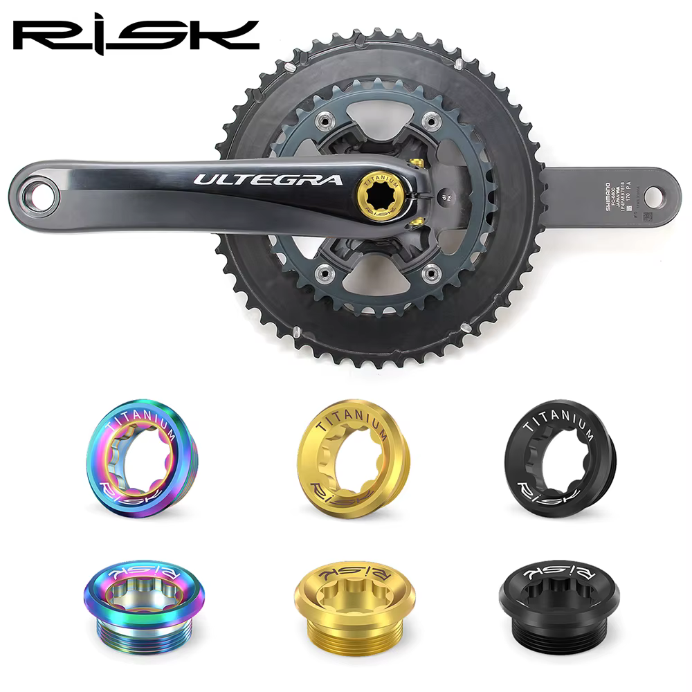 Risque M20X8mm titane pédalier fixation boulon vis VTT intégré creux pédalier anneau de chaîne BB manivelle bras couvercle boulon