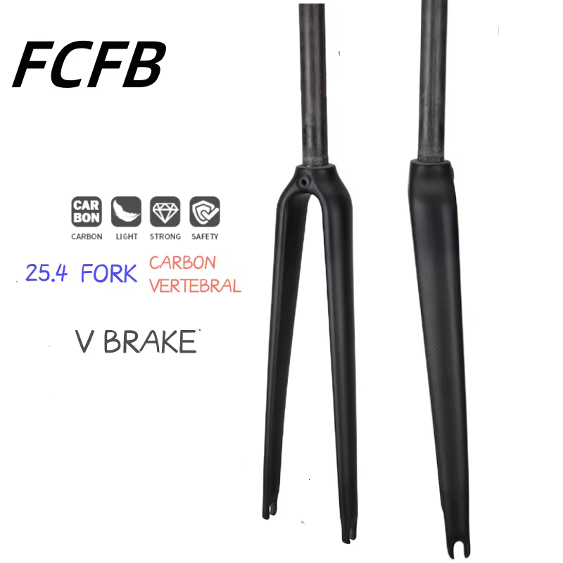 Fourche en carbone 25.4mm vélo de route de course brillant mat 3K UD