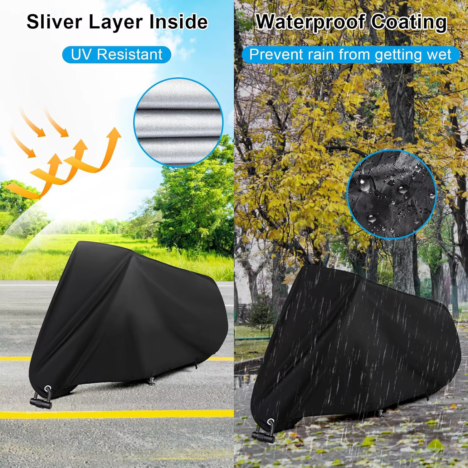 Housse de pluie pour vélo