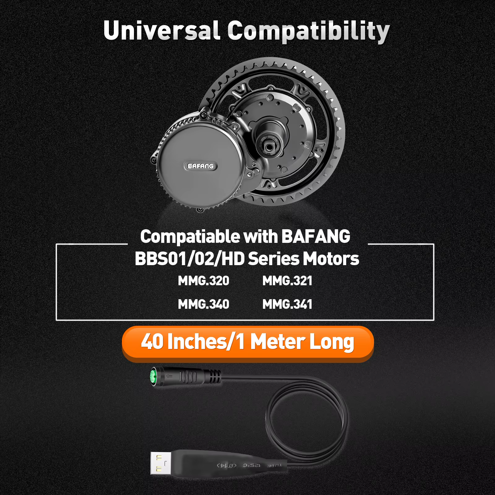BAFANG Câble de programmation pour moteur BBSHD BBS01 BBS02