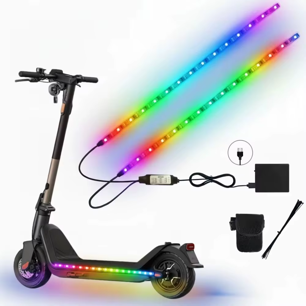 Scooter à batterie créatif avec lumières LED multicolores