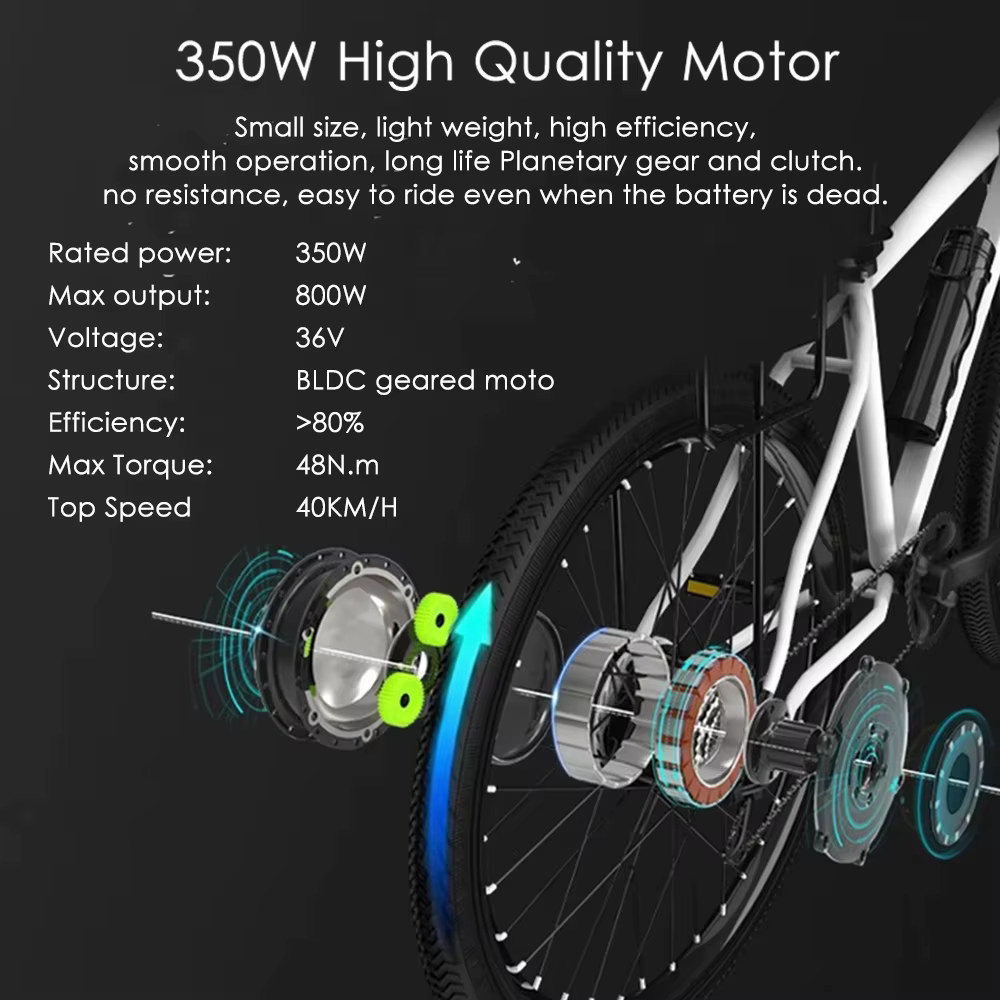 Kit de Conversion de vélo électrique à Cassette 36V 350W
