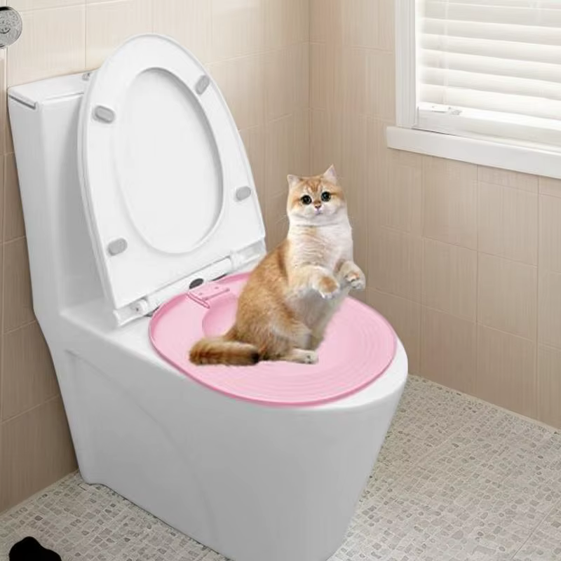 Kit d'entraînement aux toilettes pour chat, siège rinal réutilisable, pot, bac à litière, siège d'entraînement pour animaux de compagnie, fournitures de nettoyage pour animaux de compagnie