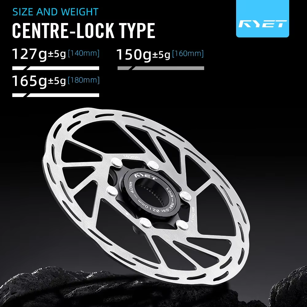 RYET Centerlock Rotor flottant 160 180 200mm-Ice Tech Dissipation thermique VTT descente e-bike frein à disque Anti-déformation silencieux