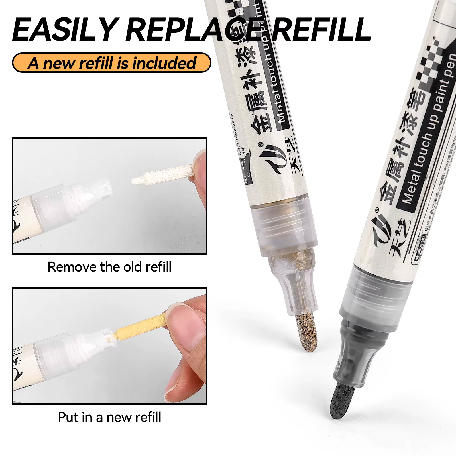 Stylo de peinture de retouche de voiture universel moto vélo pneu Graffiti marqueur