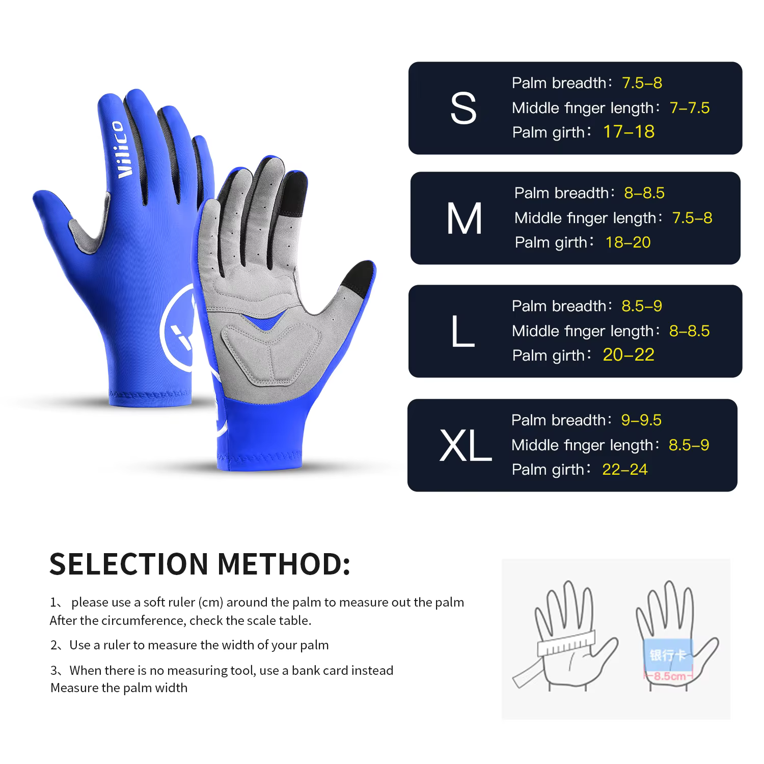 Gants de cyclisme VILICO antidérapants pour femmes et hommes