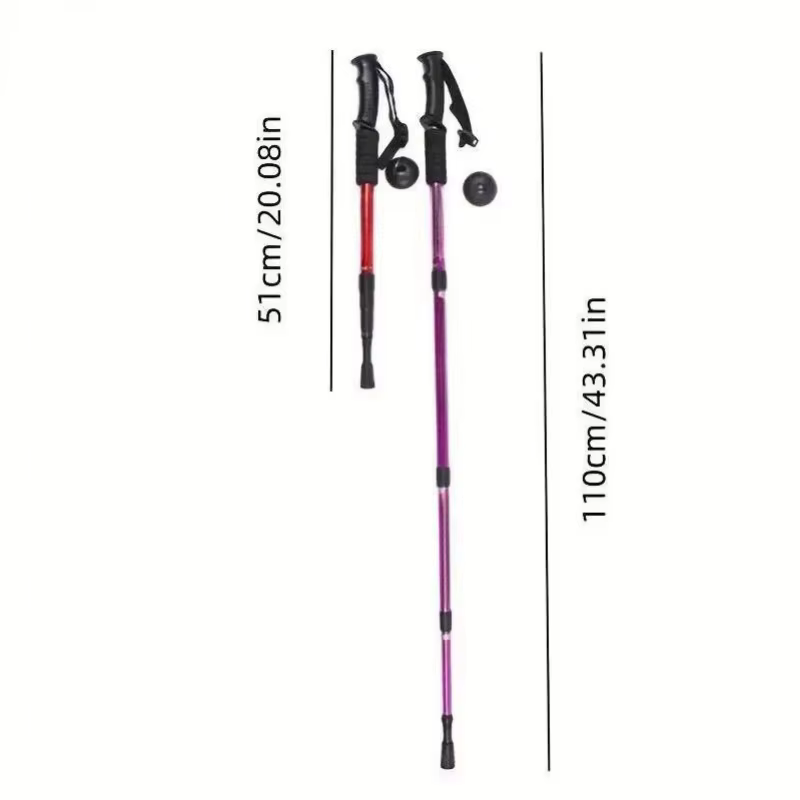 Bâtons de randonnée ultralégers pliables à Absorption des chocs