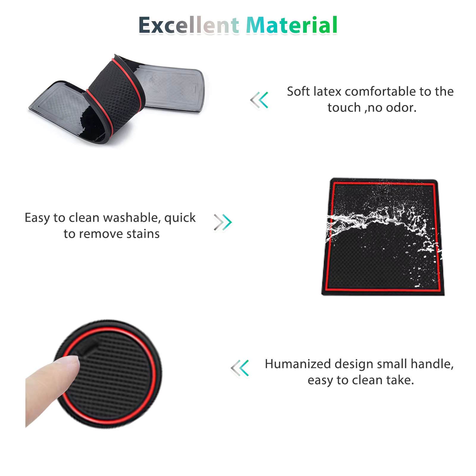 RUIYA pour 2024 2025 Renault Scenic E-tech Electric Car Door Groove Mat Anti-slip Slot Pad Auto Renault Scenic 2024 Accessories