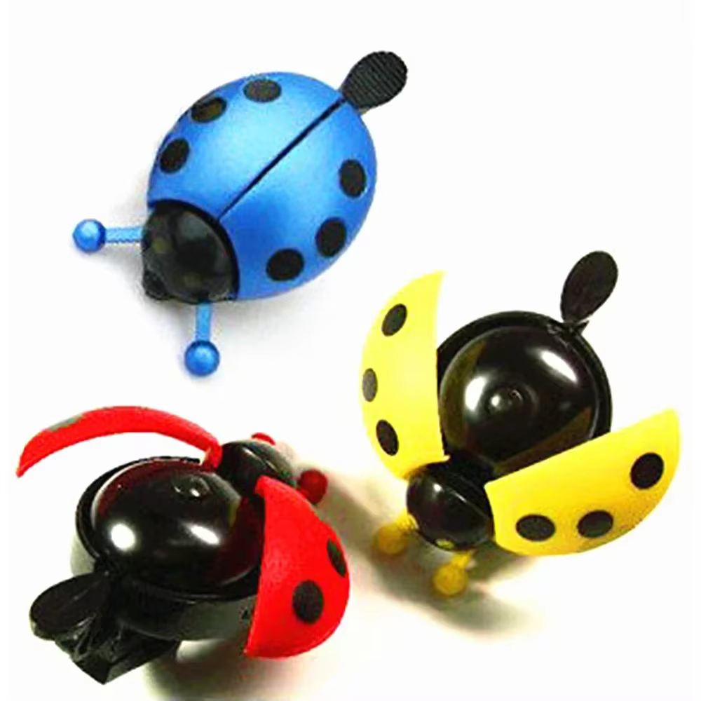 1PC vélo petite cloche dessin animé coccinelle cloches de cyclisme pour beaux enfants filles