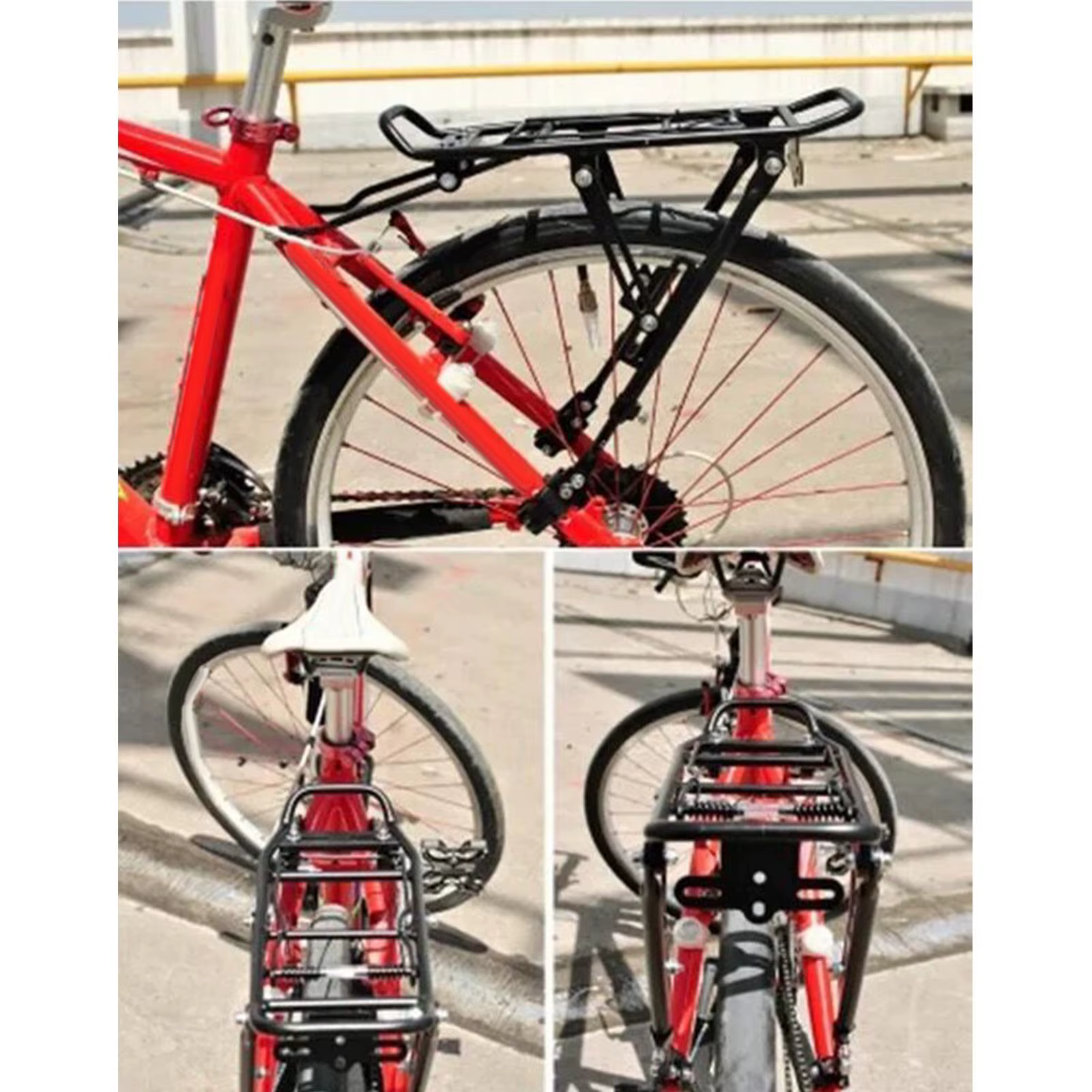 Porte-bagages arrière en alliage pour vélo de route et VTT