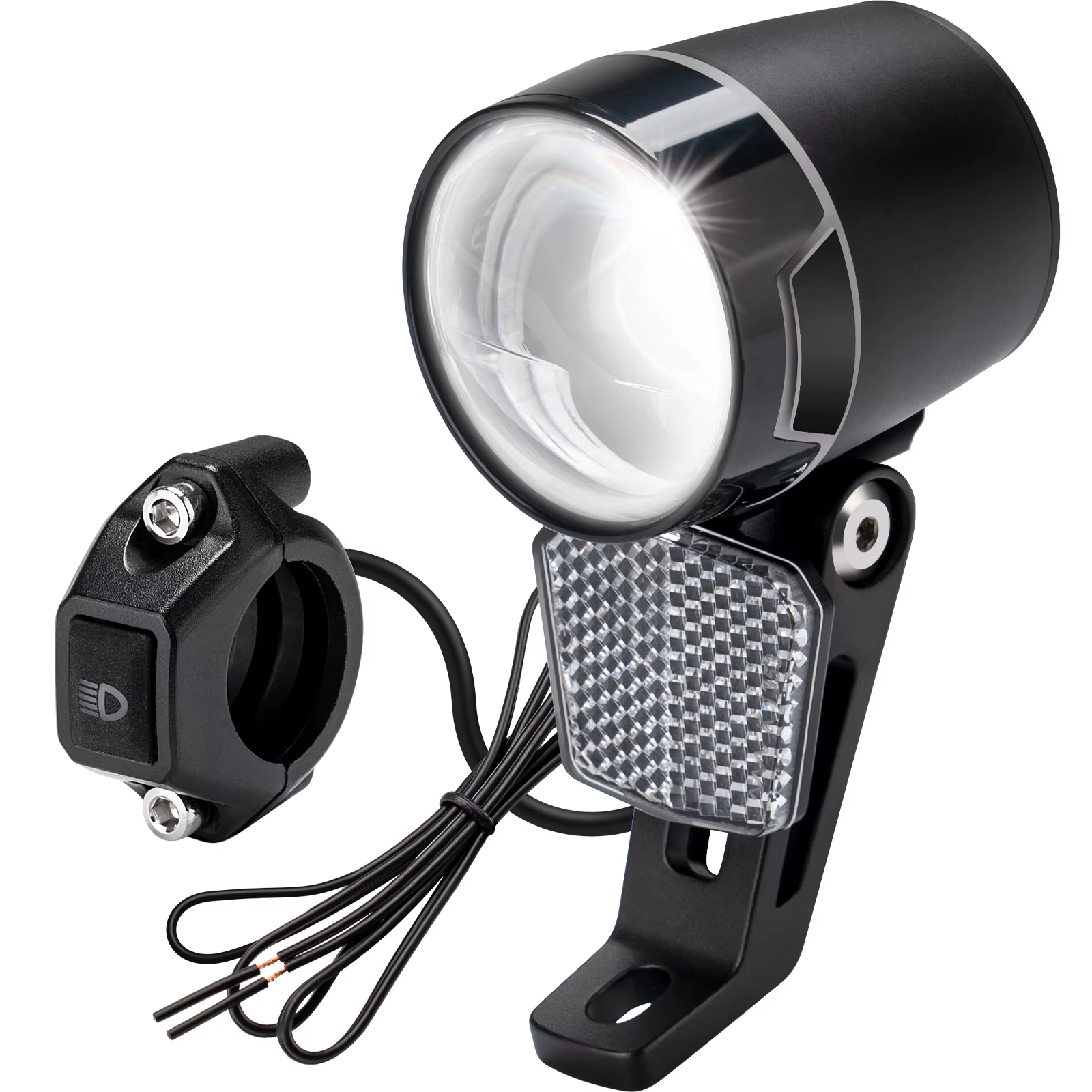 Dynamo e-bike lumière avant 100-120 LUX entrée AC 6-48V vélo 8W phare LED accessoires