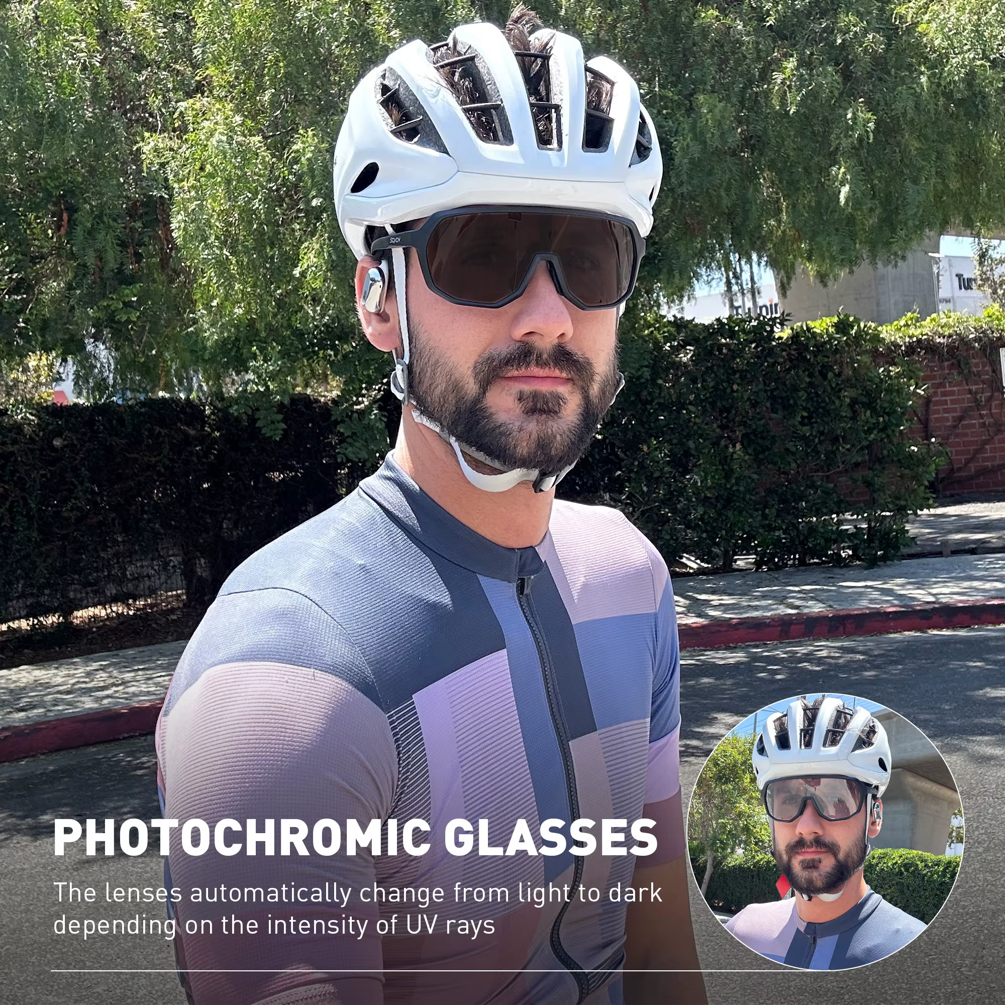 SCVCN lunettes de soleil de cyclisme photochromiques