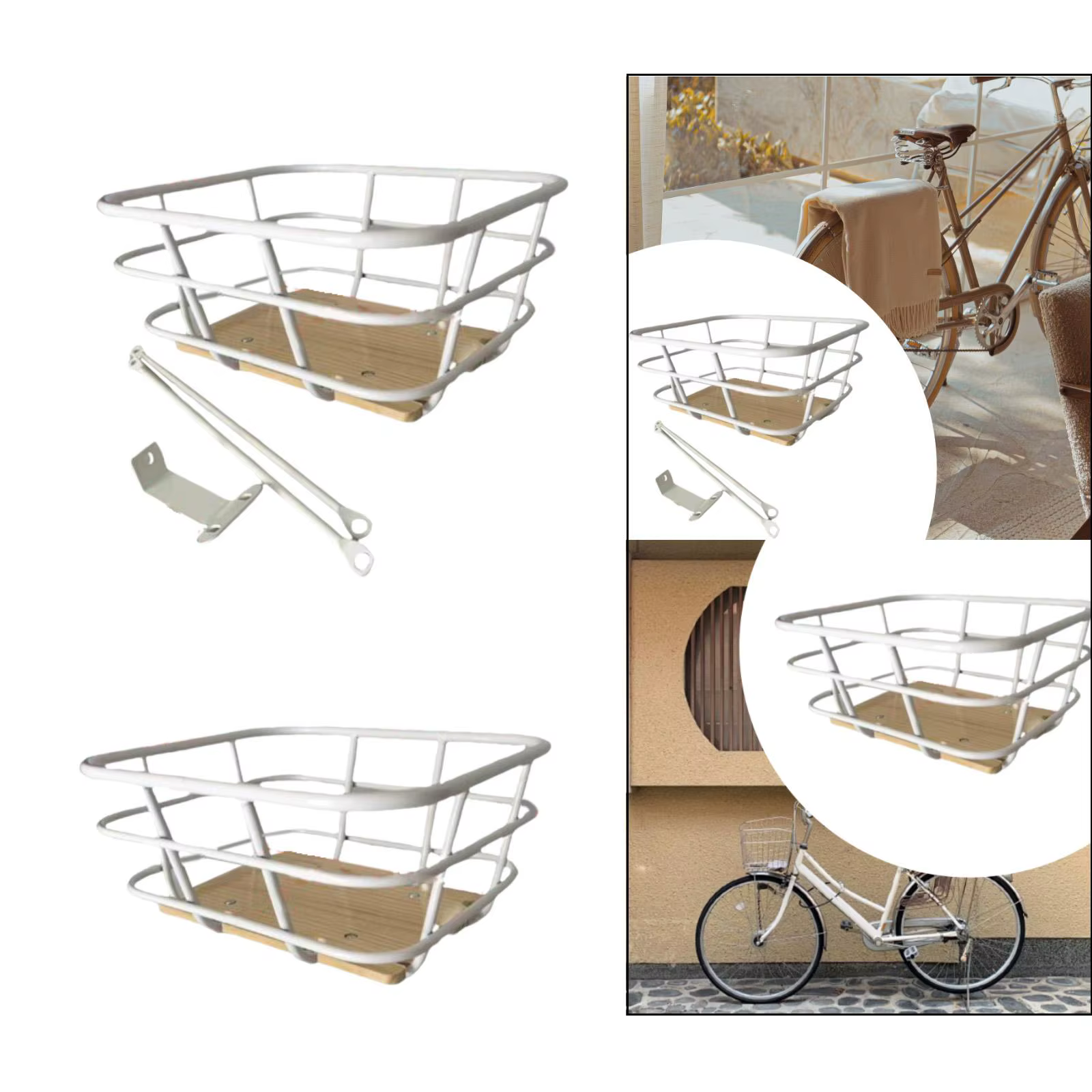 Panier avant de vélo, support de chargement de vélo