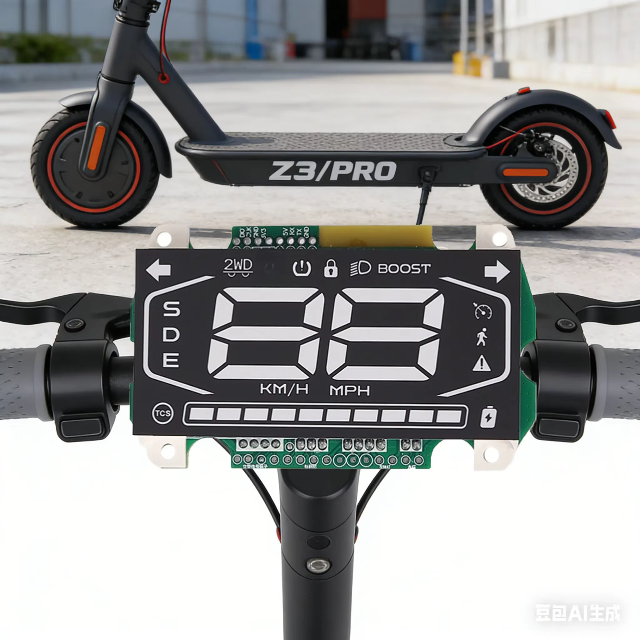 Écran d'affichage numérique sans fil pour tableau de bord de trottinette électrique Ninebot ZT3/PRO
