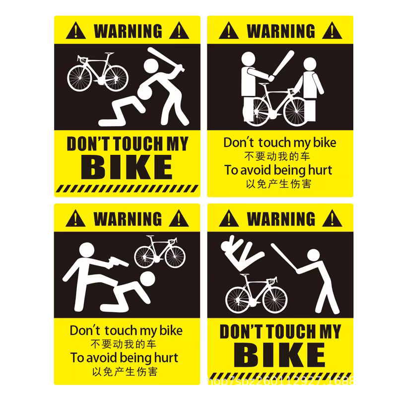 Autocollant en iode drôle WhatsApp 'T TOUCH MY BIKE
