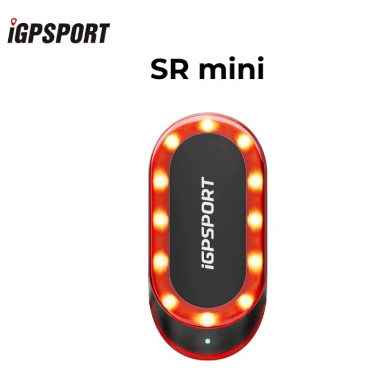 Feu arrière radar iGPSPORT SR mini IPX7 avec clignotant de frein pour VTT et vélos de route