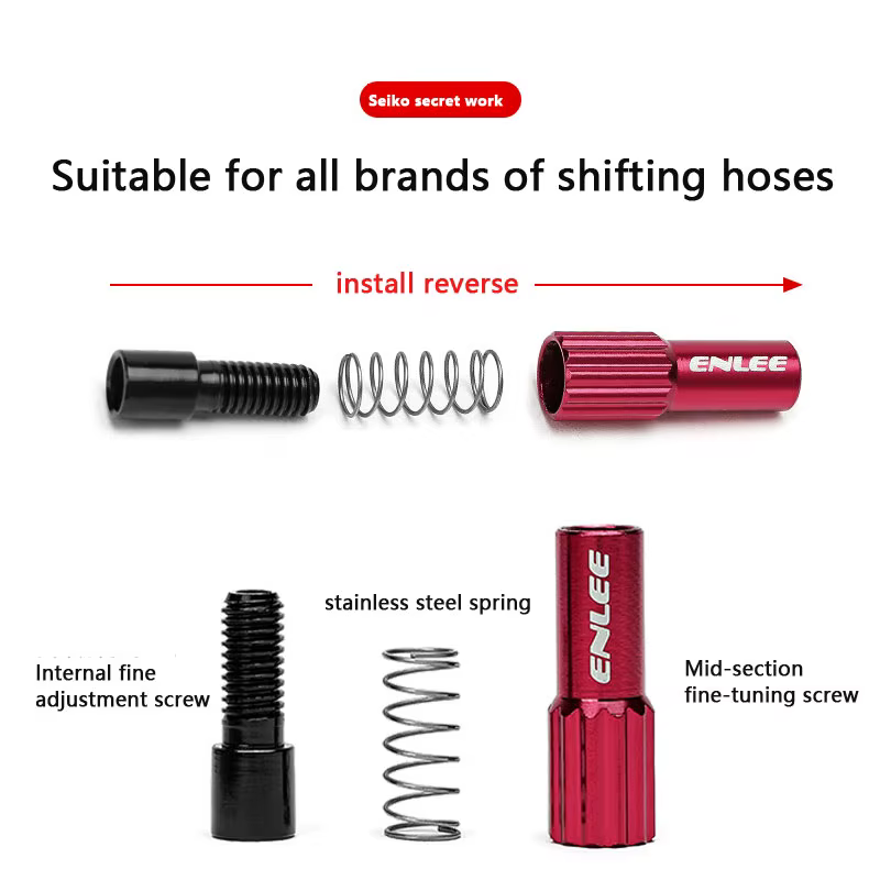 ENLEE 1 paires de vis de régulateur de dérailleur réglables de vélo en alliage d'aluminium boulon de réglage de câble