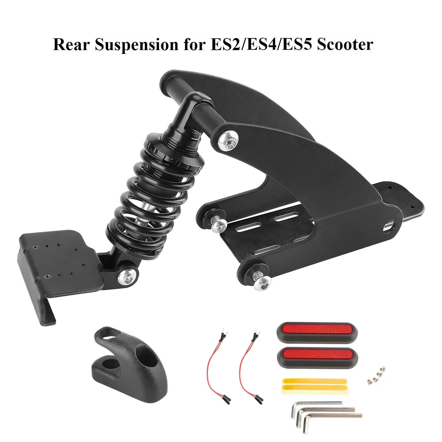 Convient aux scooters Ninebot ES2/ES4/ES5ES avec installation non destructive de ressorts de suspension arrière et amortisseurs