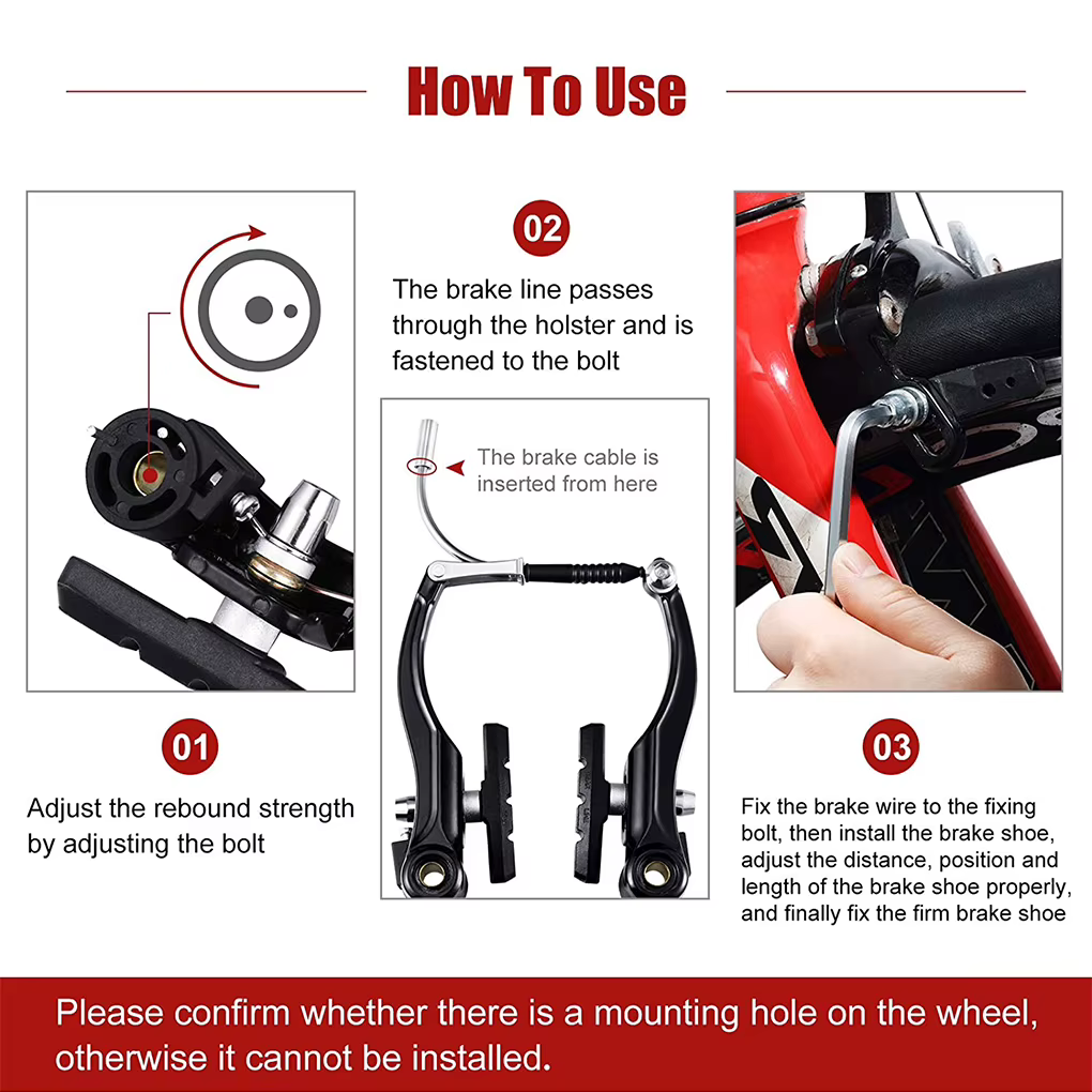 6 pièces/Kit vélo de montagne V frein Portable détachable réglable Sport de plein air pièces de rechange composant